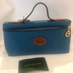 Longchamp Le Pliage Pouchette Peacock Blue